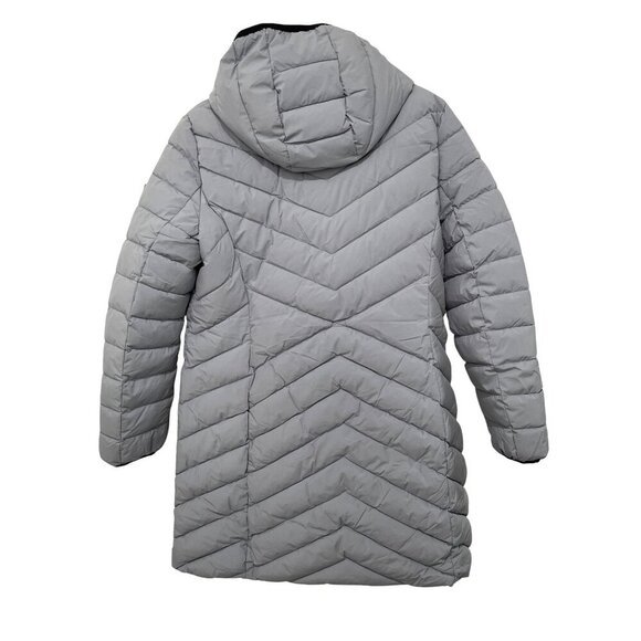 DKNY Dove Gray Winter Puffer Hooded Coat Size XL - Picture 6 of 7